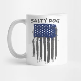 Salty Dog Painted American Flag Mug